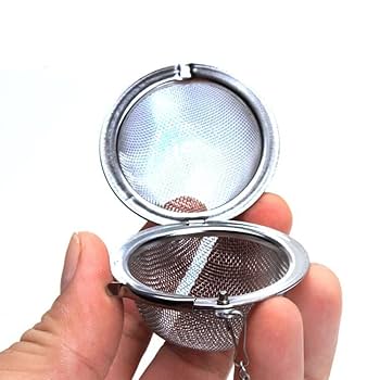 Amazon.com: 不銹鋼網狀茶球超細網眼茶浸泡器適用於鬆散的葉茶濾