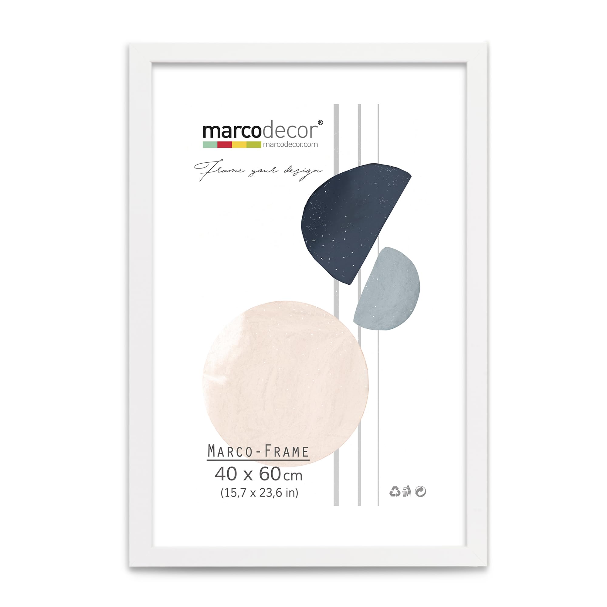 Marcodecor Marco Blanco para Fotos y Pósters, 40 x 60 cm, Marco de Pared (Blanco X1 Ud., 40 x 60 cm)