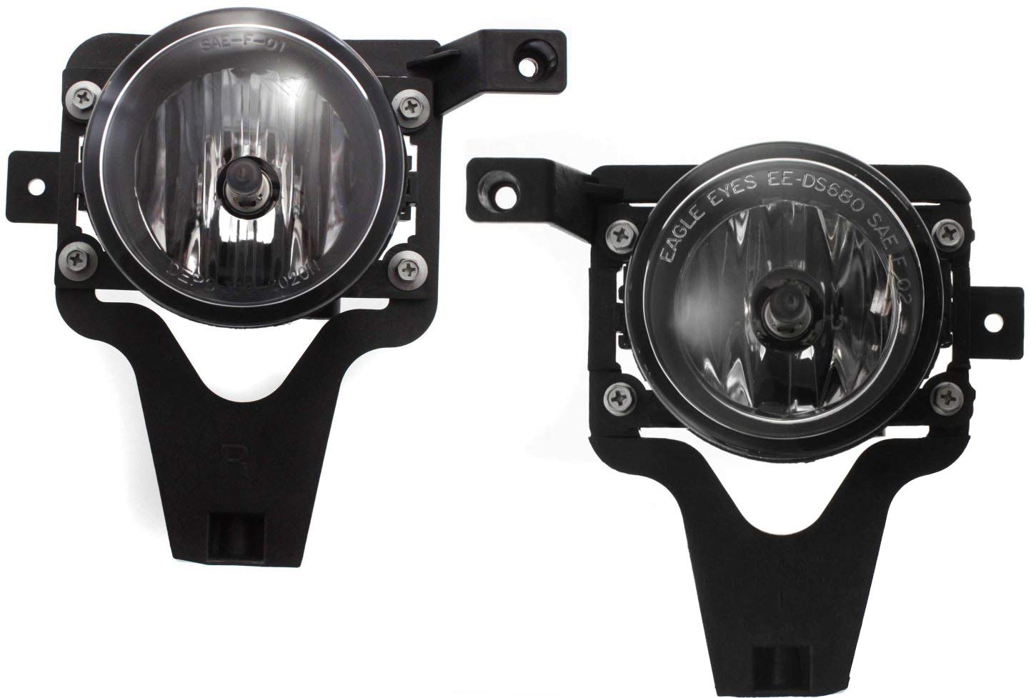 Evan Fischer Fog Light SET Compatible with 2005-2007 Ford Focus Halogen Front, Driver and Passenger Side FO2593218
