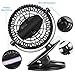 Mini Desk Fans, GuckZahl Clip Fan for Baby Stroller, Outdoor Camping, Office, Car and Home, 360 Degree Rotation, Adjustable speed and USB Rechargeable