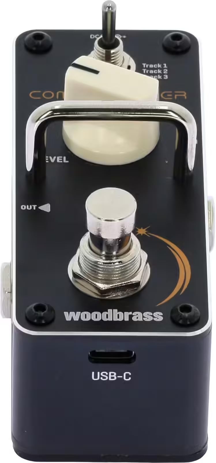Woodbrass Comet Looper - Pedale Looper chitarra formato Mini Looper - 30 min di registrazione 24-bit/44,1 kHz, Loop Overdubs Illimitati, 3 Banche Memoria, Undo/Redo, USB-C Import/Export WAV
