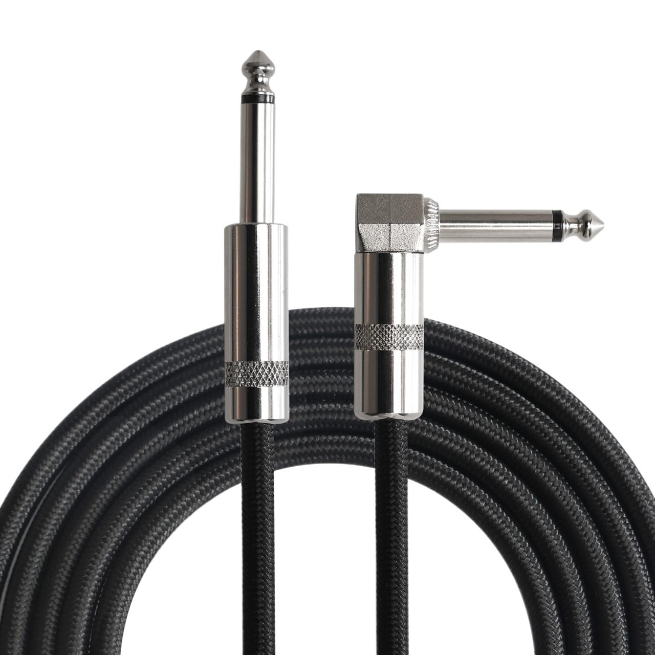 1,8 m kąt prosty do prostego 6,35 mm 1/4 złącze Ja-ck instrument audio kabel basowy do elektrycznej gitary basowej (JGC-06BK)