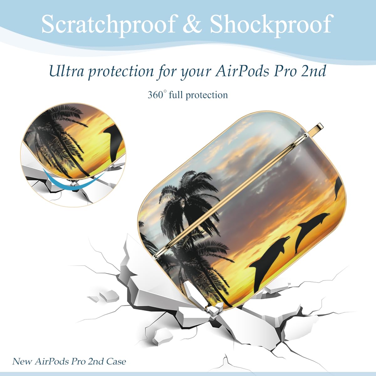 Amazon | AirPods Pro2ケース ハワイ 海 空 イルカ AirPods Pro第2世代