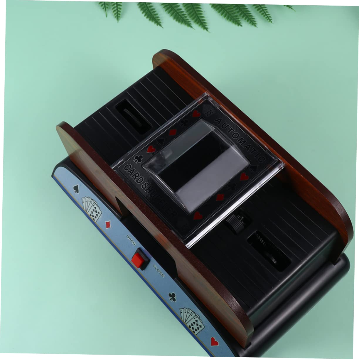 Mescolatore Carte Elettrico Automatico in Legno e Plastica Nero
