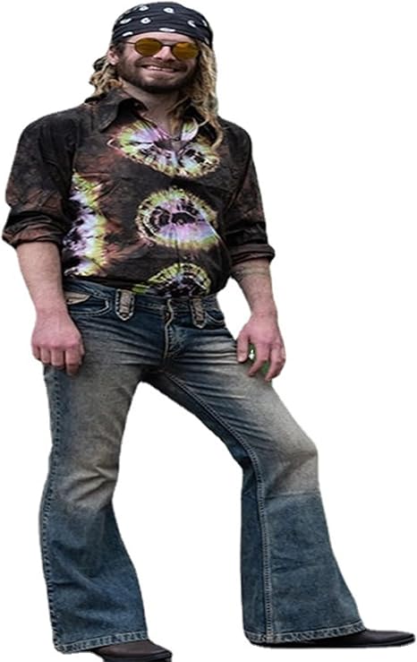 Amazon | [Caige] メンズパンクレトロジーンズハイウエストカジュアル