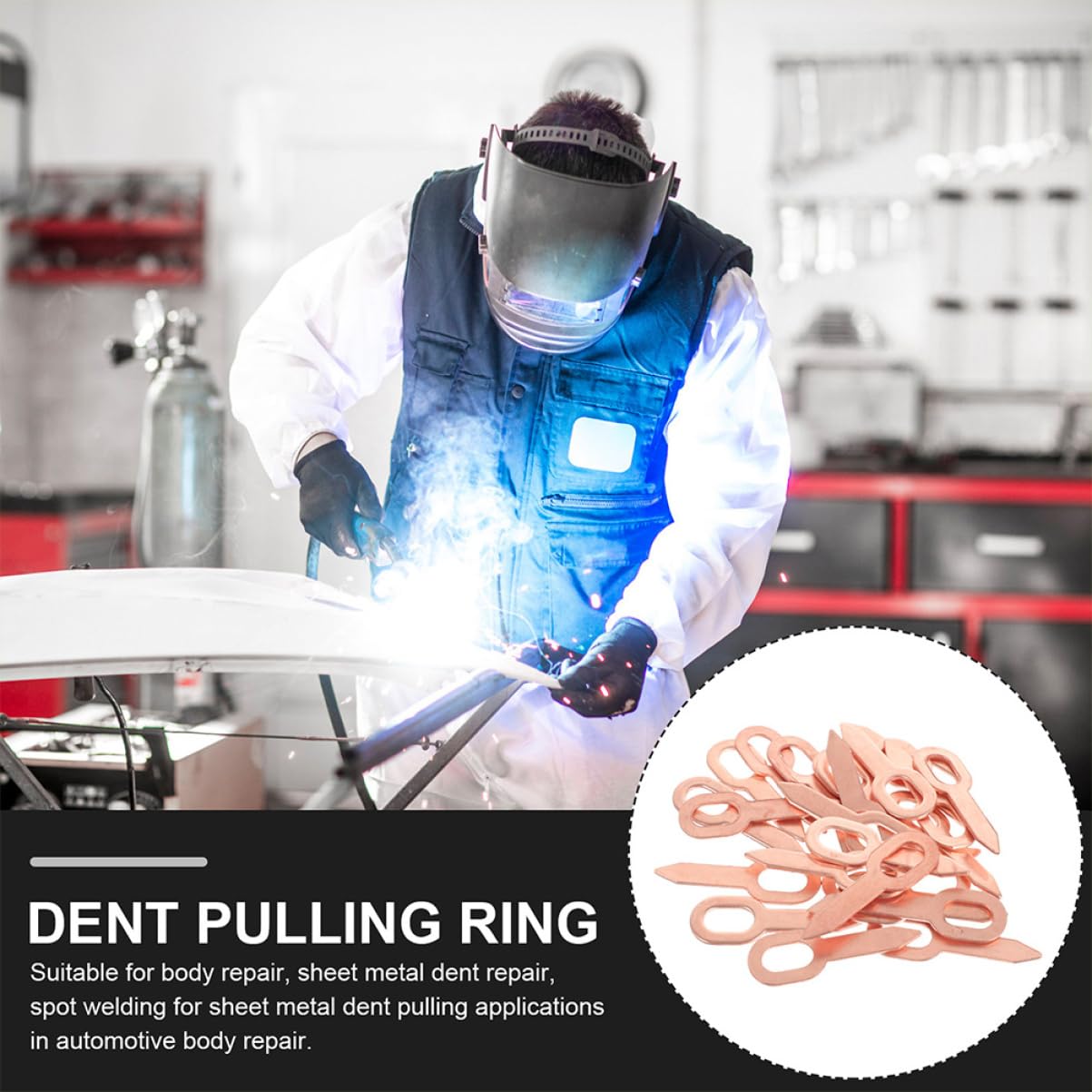 200Pièces Extracteur de Bosses pour Soudeur par Points Rondelles Extraction pour Réparation de Carrosserie Outils de Débosselage Automobile Accessoires de Précision