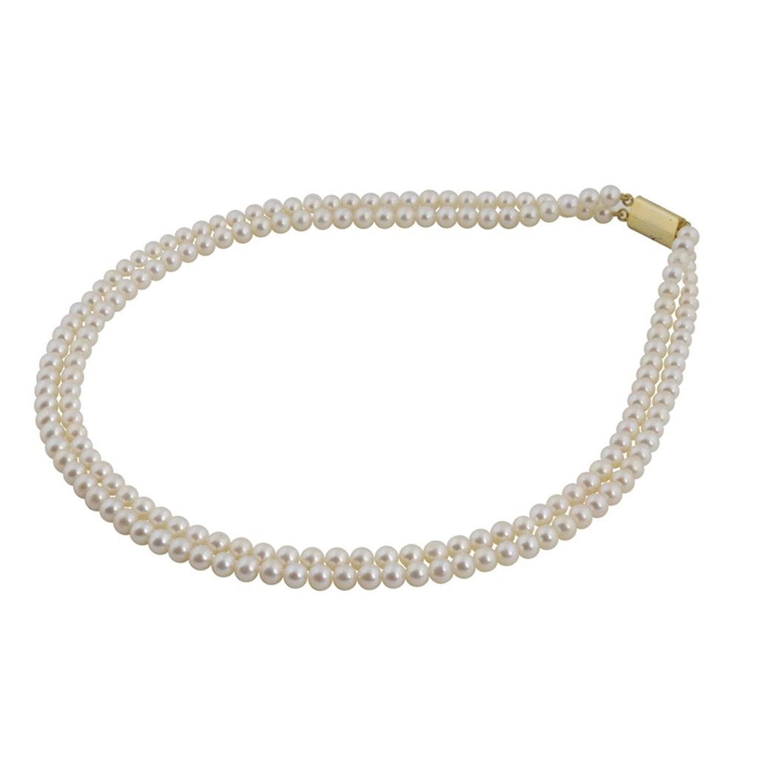 Elegant Double Line Pearl Necklace