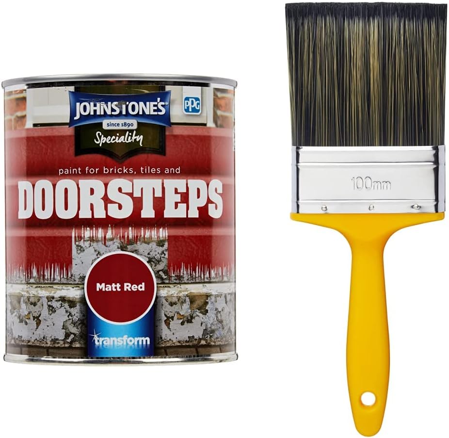 Johnstone's Paint for Bricks, Tiles and Doorsteps Matt Red 750ml