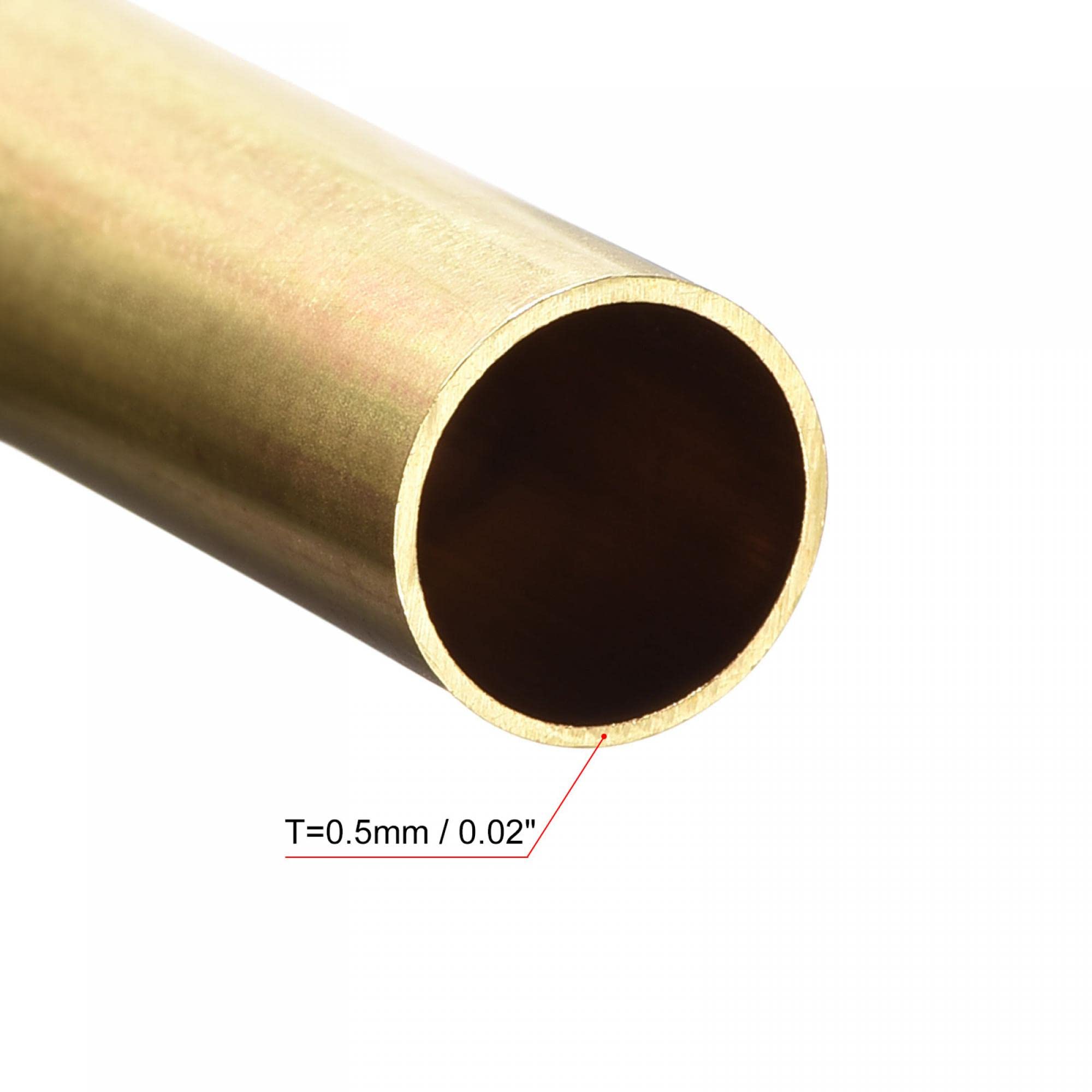 sourcing map 10 Stück 30mm Länge Messingrohr 7,5mm Außendurchmesser, Nahtlose Gerades Rohr 1mm Wandstärke, Messing Rundrohr für Industrie Bauwesen Garten Haushalt Bastelarbeiten Dekoration