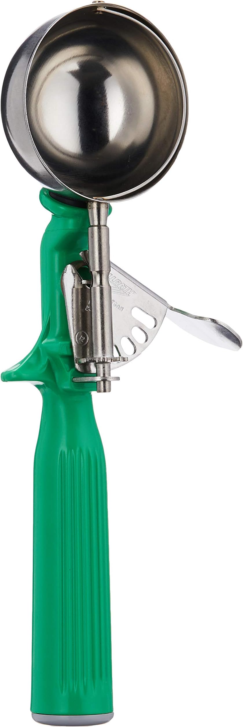 2-2/3 oz Stainless Steel Disher - Size 12,Green