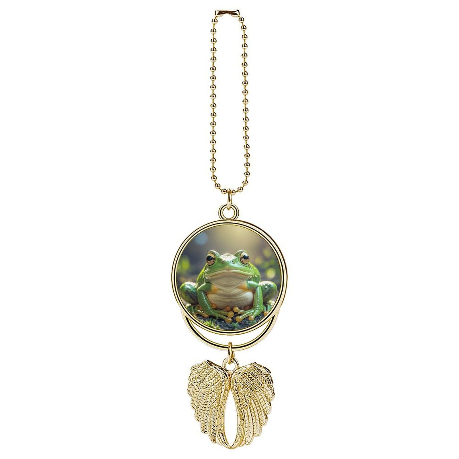 Cute Frog Car Charm Alloy Car Rear View Mirrors Hanging Ornaments Stylish Car Pendant Funny Auto Hanging Accessories Car Hanging Ornaments Gift for Women Men