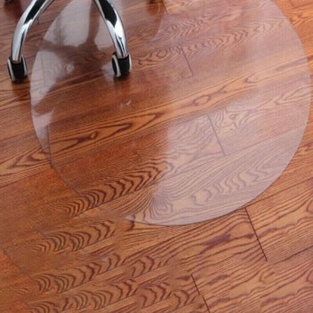 Clear Chair Mat for Rolling Chair Round Durable Floor Mats Non-Slip PVC Office Chair Mat for Hardwood Floor