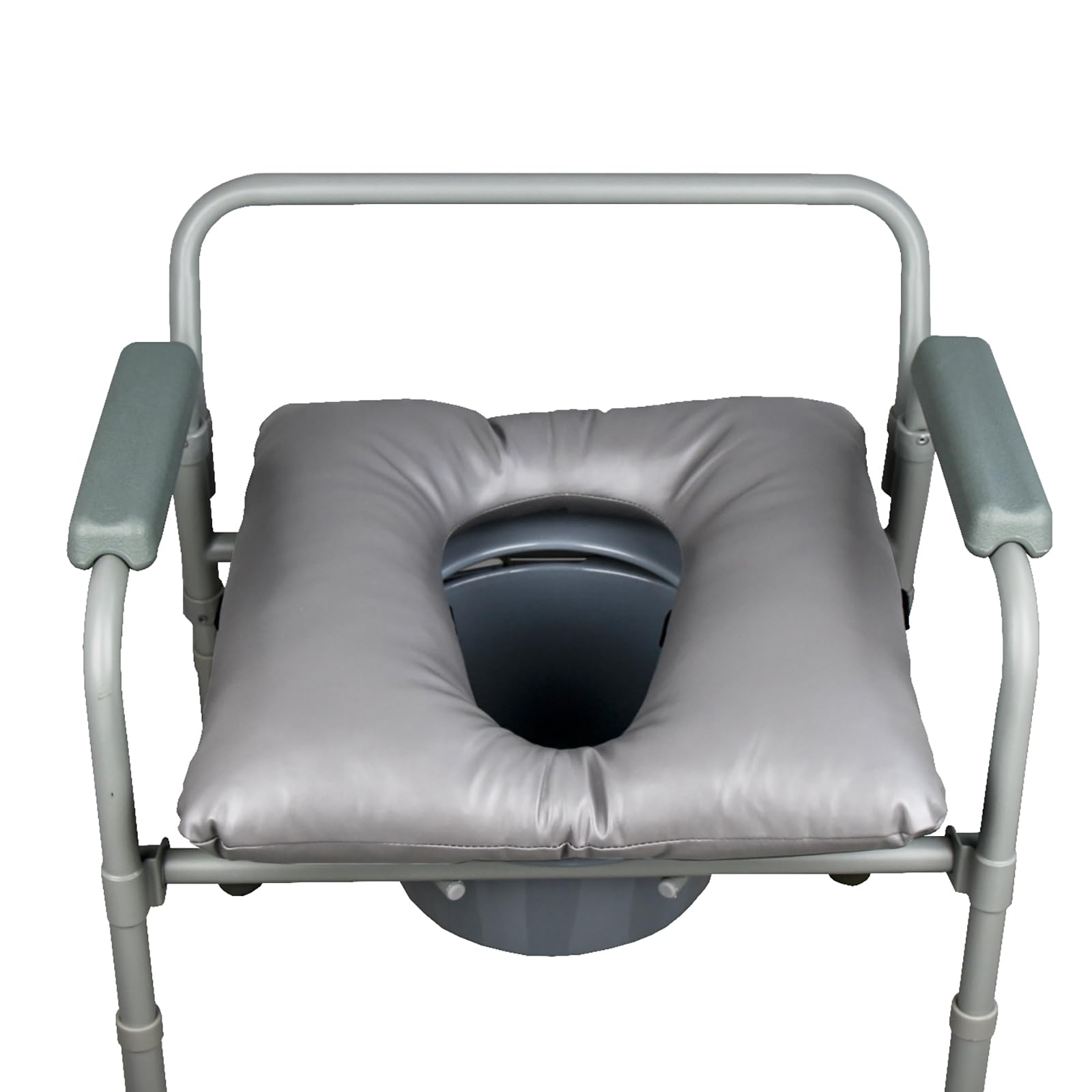 Photo 1 of ZXMOBY Bedside Soft Commode seat Cushion, Thick Pad PU Cover with Fixing Straps for Commode Chair, Washable Toilet Seat Cushion Warmer for Elderly Adults
