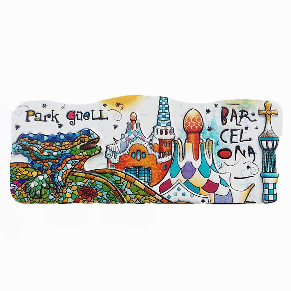 Muyu Magnet Park Guell Of Barcelona Spain Fridge Magnet Souvenir Gift Collection,Home & Kitchen Decoration Magnetic Sticker Barcelona Spain Refrigerator Magnet