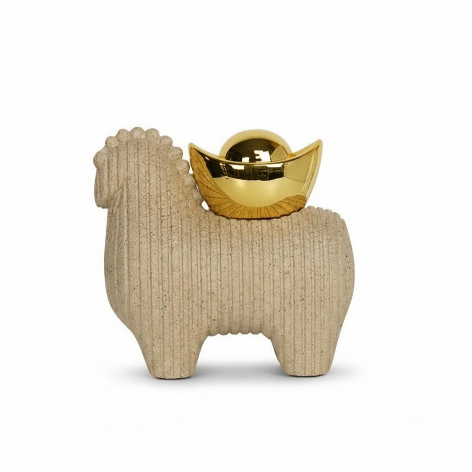predolo Caballo con Lingote Elegante Figura corativa Caballo Tallado Figura Resina para Salón, Style to 2