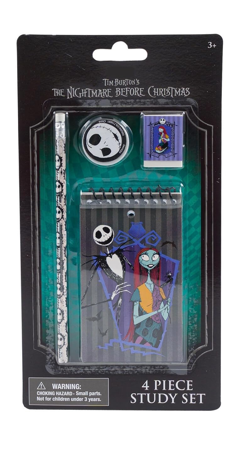 Nightmare Before Christmas Jack and Sally 4 Piece Study Set