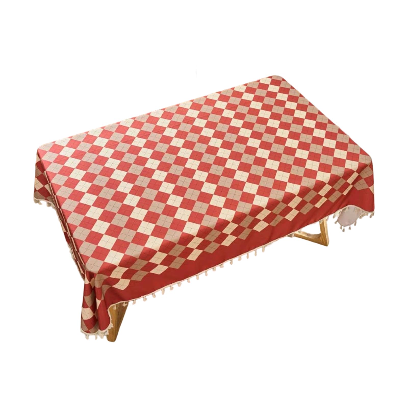Mantel de rejilla de varios tamaños para mesa de comedor, apto para mesas cuadradas redondas, superficies resistentes al aceite, fácil limpieza, mantel de tela antideslizante