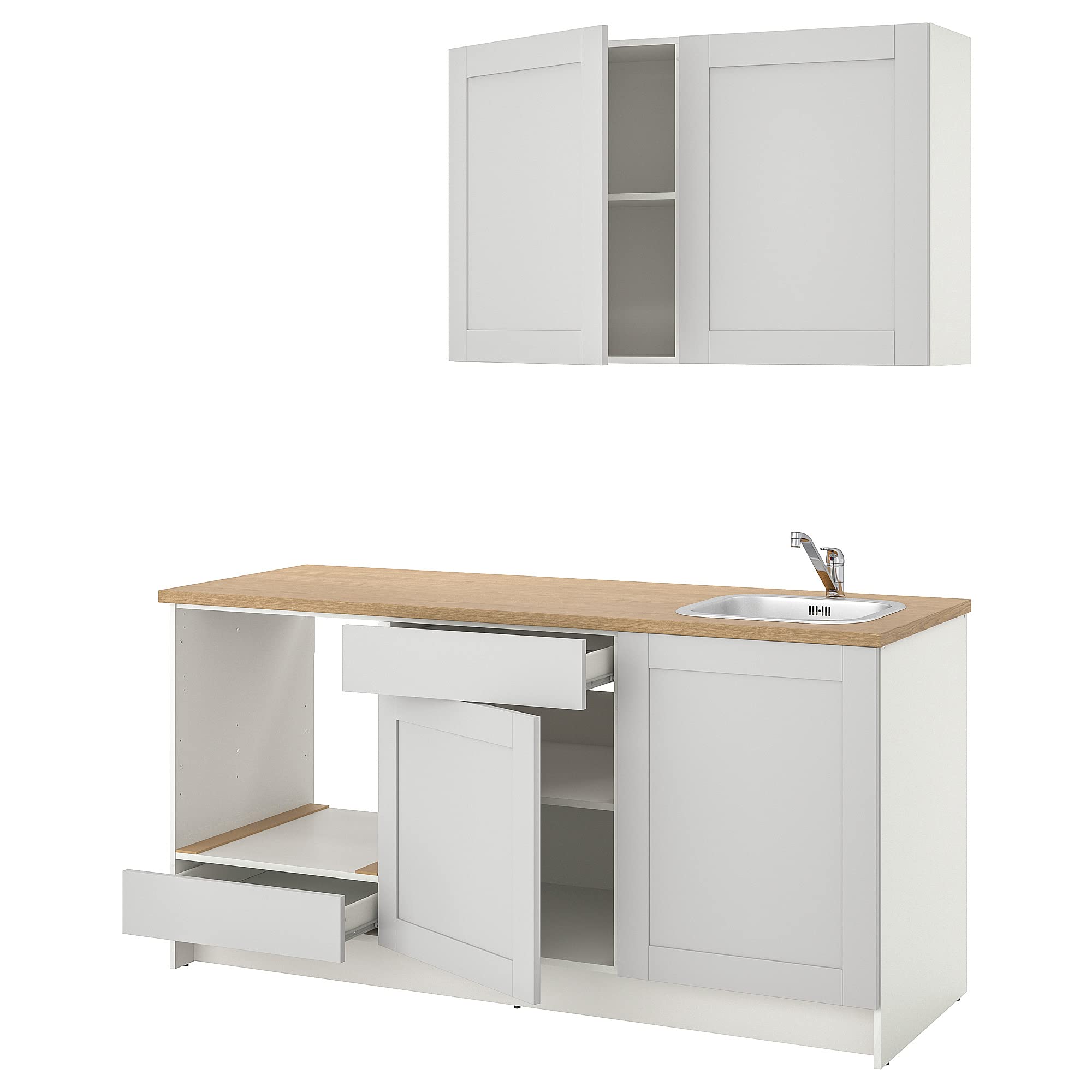 IKEA キッチン（付属品有） Amazon.co.jp: IKEA KNOXHULT キッチン 180cm グレー : ホーム＆キッチン