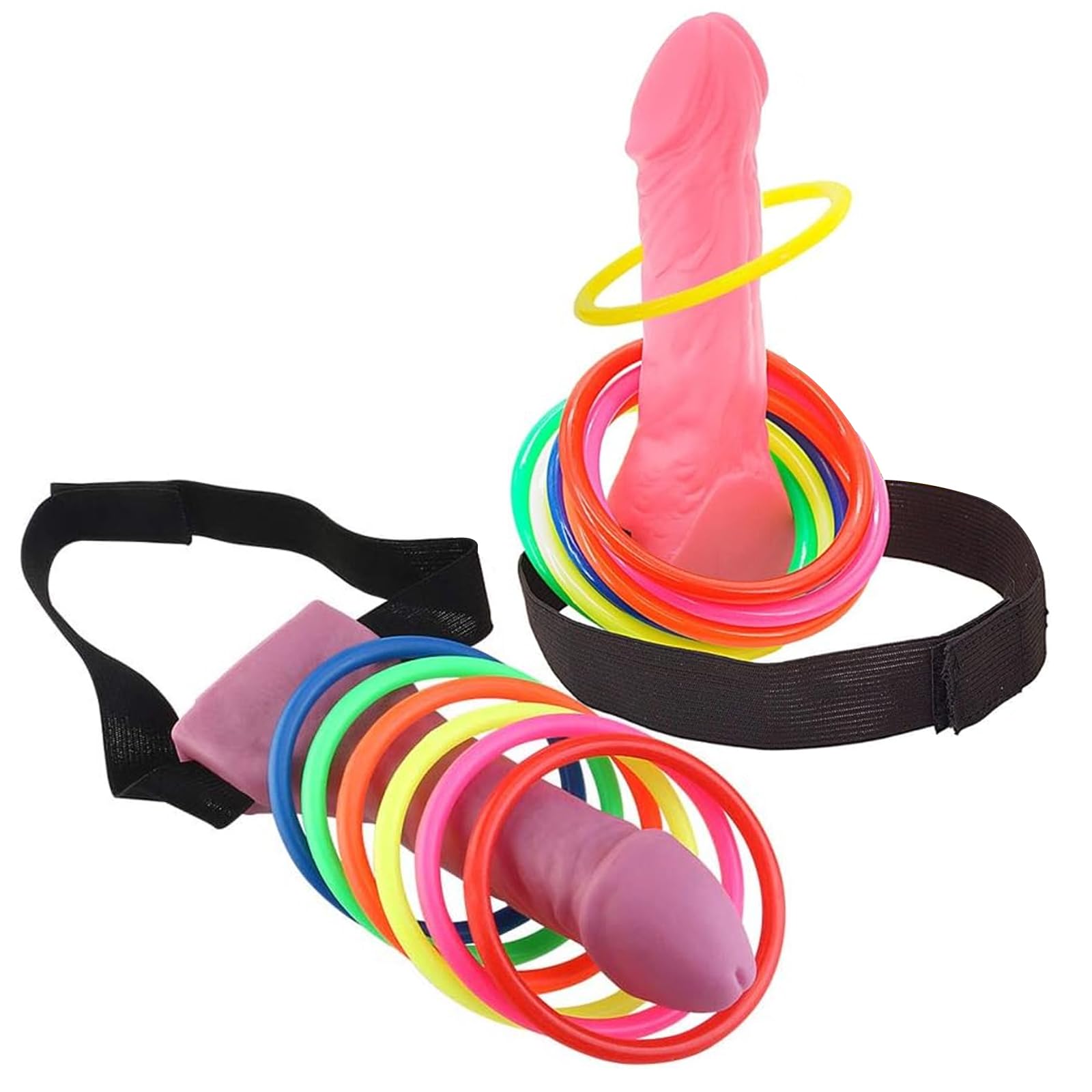 yivom Penis Ringwurfspiel für JGA Spiele Frauen, Penis Ring Wurf Spiel für Junggesellenabschied 12 Wurf Ringe Inklusive, JGA Spiele Frauen für Unterwegs, JGA Männer- Unisex