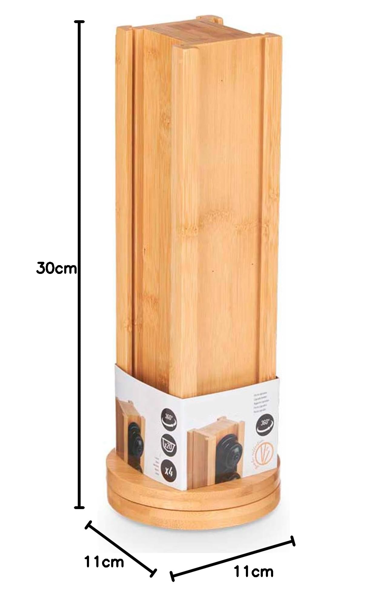 Portacapsulas bambu giratorio capsulas g colección KINVARA