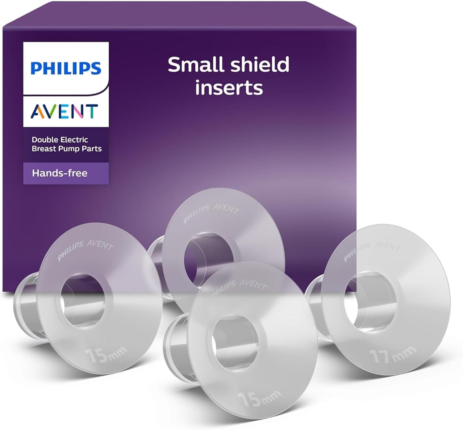 Philips Avent Hands-Free Small Shield Inserts (15mm and 17mm) for Electric Breast Pump, Compatible with Hands-Free Collection Cups, SCF554/11-picture-10