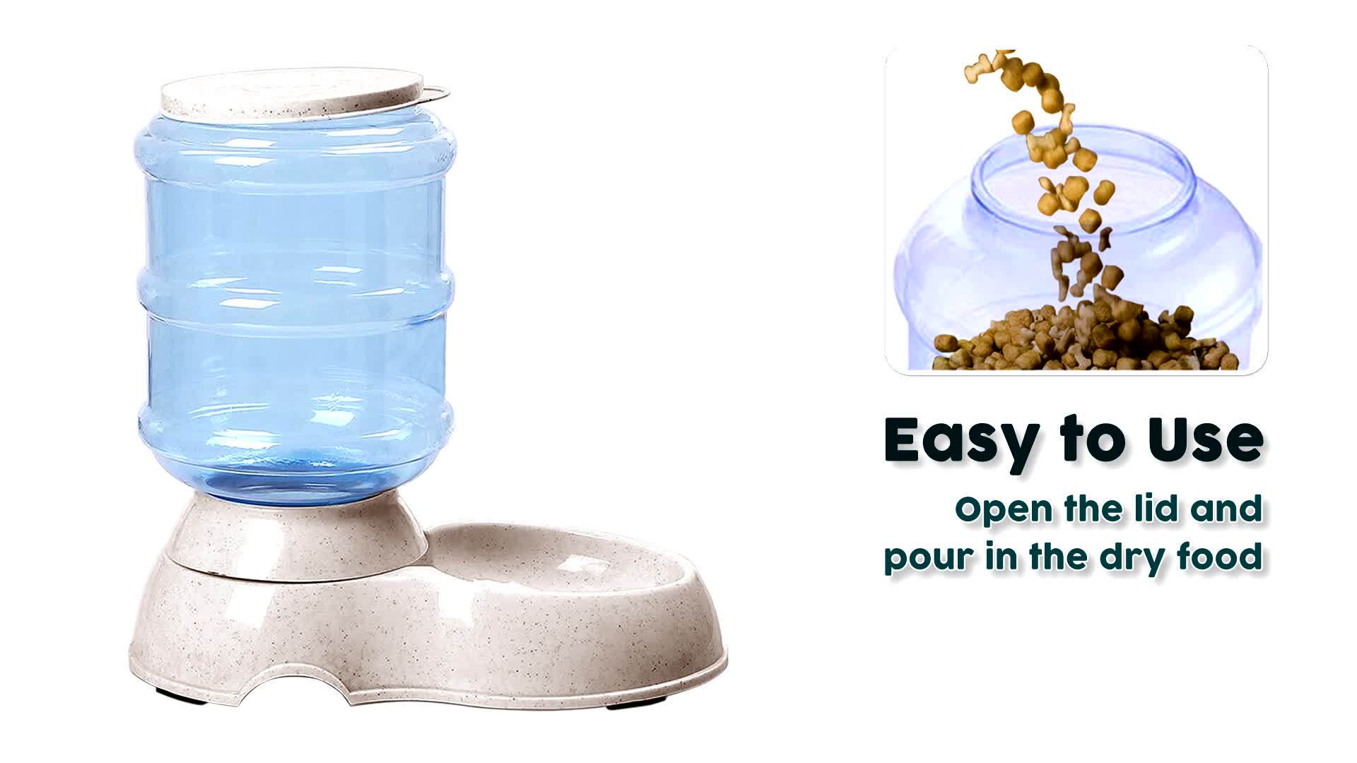 Zone Tech Self-Dispensing Pet Feeder - Premium Quality Durable Self-Dispensing Gravity 1 Gallon Pet Feeder Food Bowl… - Image 7