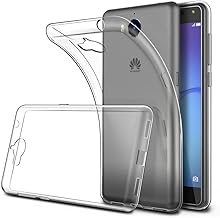 REY Transparent Silicone TPU Case for Huawei Y6 2017 - Y5 2017, Mobile Phone Case, Premium Scratch-Resistant TPU Transparent Protective Case, Ultra Thin 0.33 mm