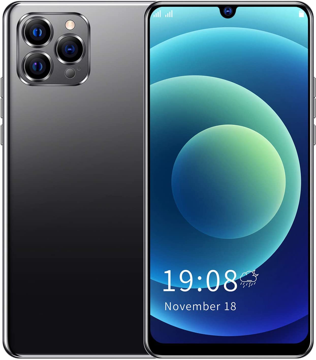 3G Unlocked Smartphone,Dual Sim IP12 Pro Android 8.1 Cell Phone with 6.26in Waterdrop Screen,1+8G | 