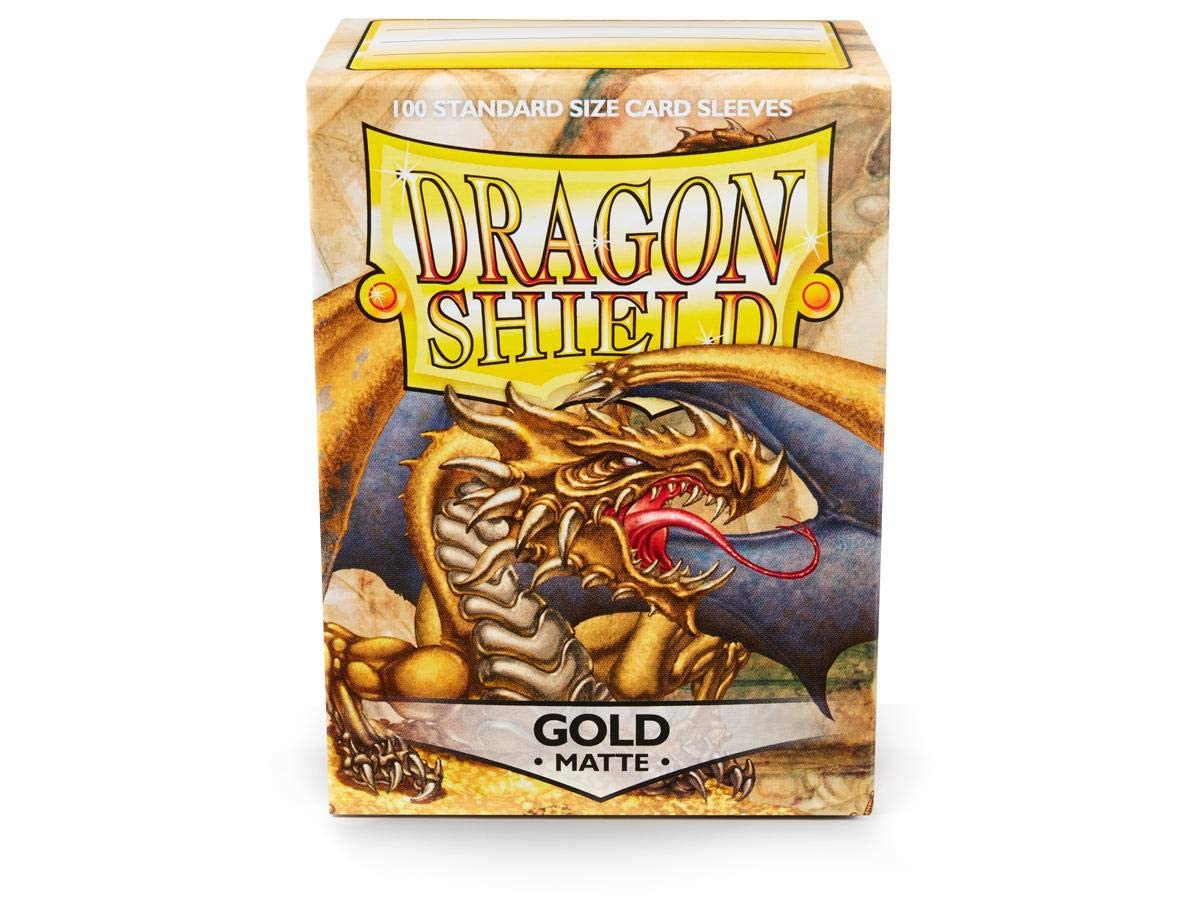 5 Packs Dragon Shield Matte Yellow Standard Size 100 Ct Card Sleeves Value Bundle