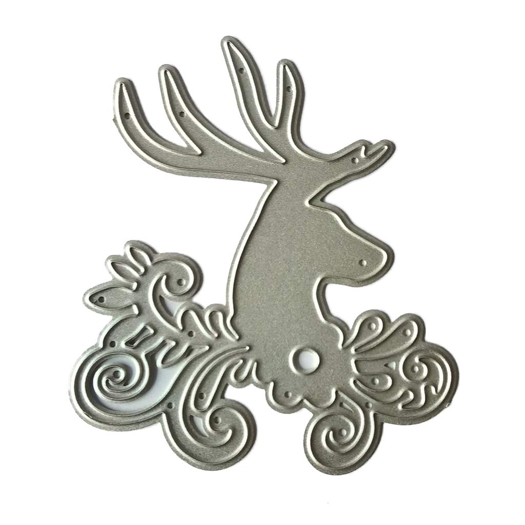 NEWFT Elk Metal Cutting Dies Stencil Scrapbooking Album Stamp Paper Card Embossing Metal Cutting Dies and Stamps