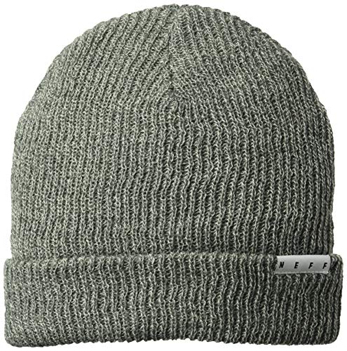 NEFF unisex adult Fold Heather Beanie Hat, Charcoal/Grey, One Size US