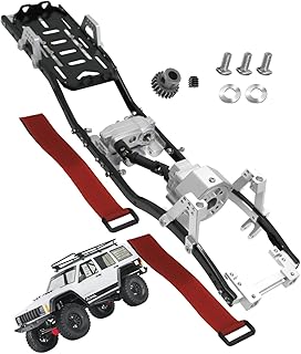 RCMYou RC Frame 313mm Wheelbase Metal Chassis Upgrades Part for 1/10 Axial SCX10 SCX10 II 90046 RC Crawler Car,RC Upgrades Hop Ups Wheelbase Chassis with Prefixal Gearbox,Upgrade 2022,More Durable