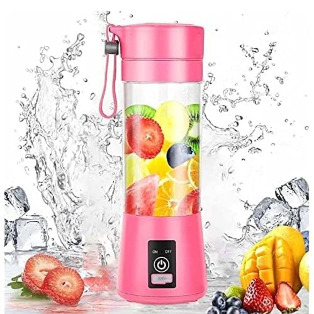 Drumstone 𝟏𝟓 𝐲𝐞𝐚𝐫𝐬 𝐰𝐚𝐫𝐫𝐚𝐧𝐭𝐲 USB Rechargeable Blender, 6-Blade Portable Smoothie Maker with 420ml Bottle for Juices, Shakes, and Travel-picture-34
