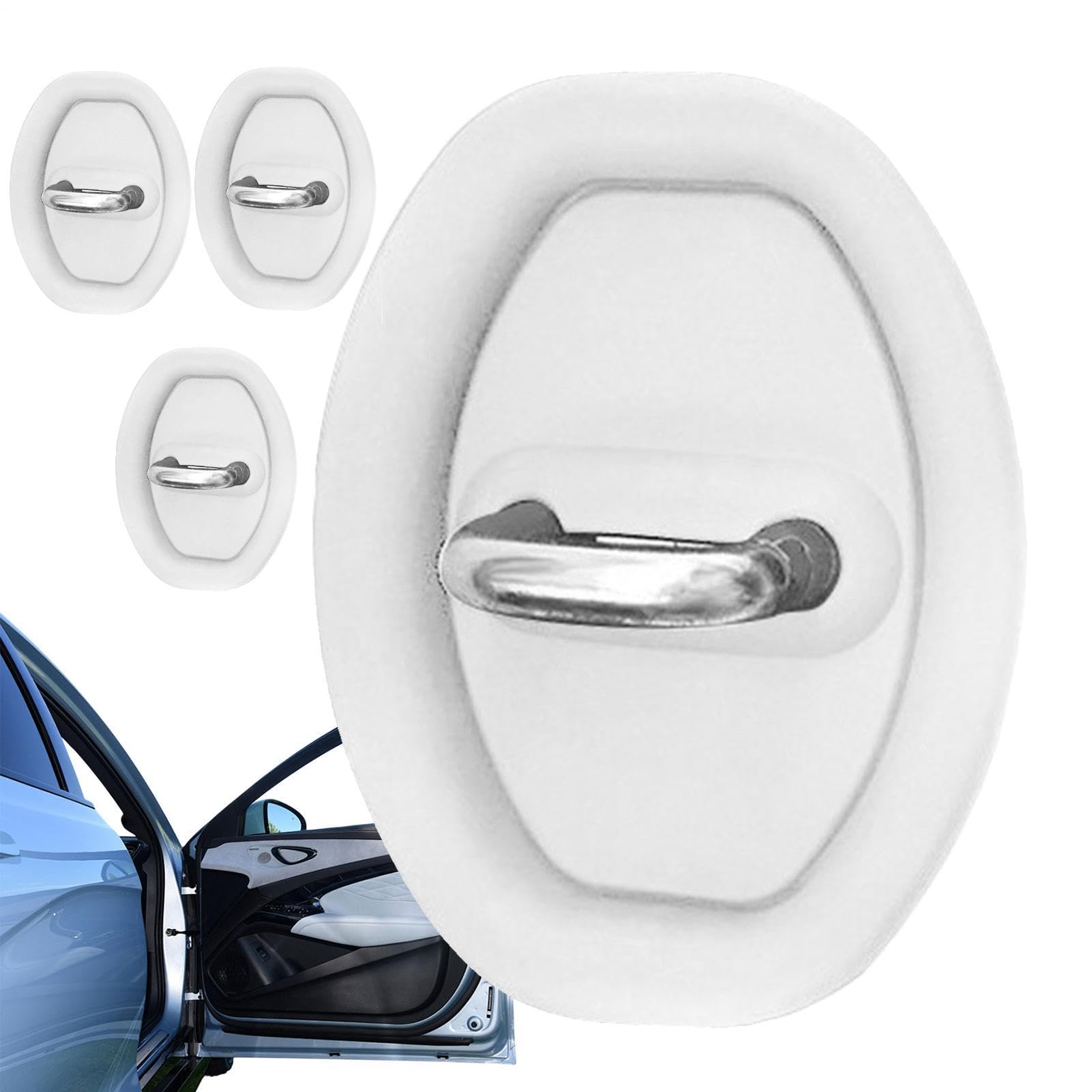 coperturaChiusura Portiera Auto – 4 Pezzi Misura Universale, coperturaProtettiva serraturain Silicone, coperturaAntiruggine per serraturaPortiera con Riduzione del Rumore e Protezione