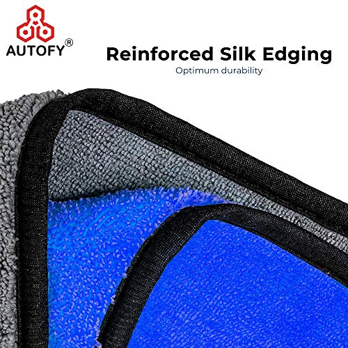 Image of Autofy Multipurpose Microfiber Cleaning Towel Cloth 800 GSM [**Pack of 5**] Highly Absorbent Dust Towels for All Vehicles Bikes Cars Glass Kitchens (40cm x 30cm Multicolour)