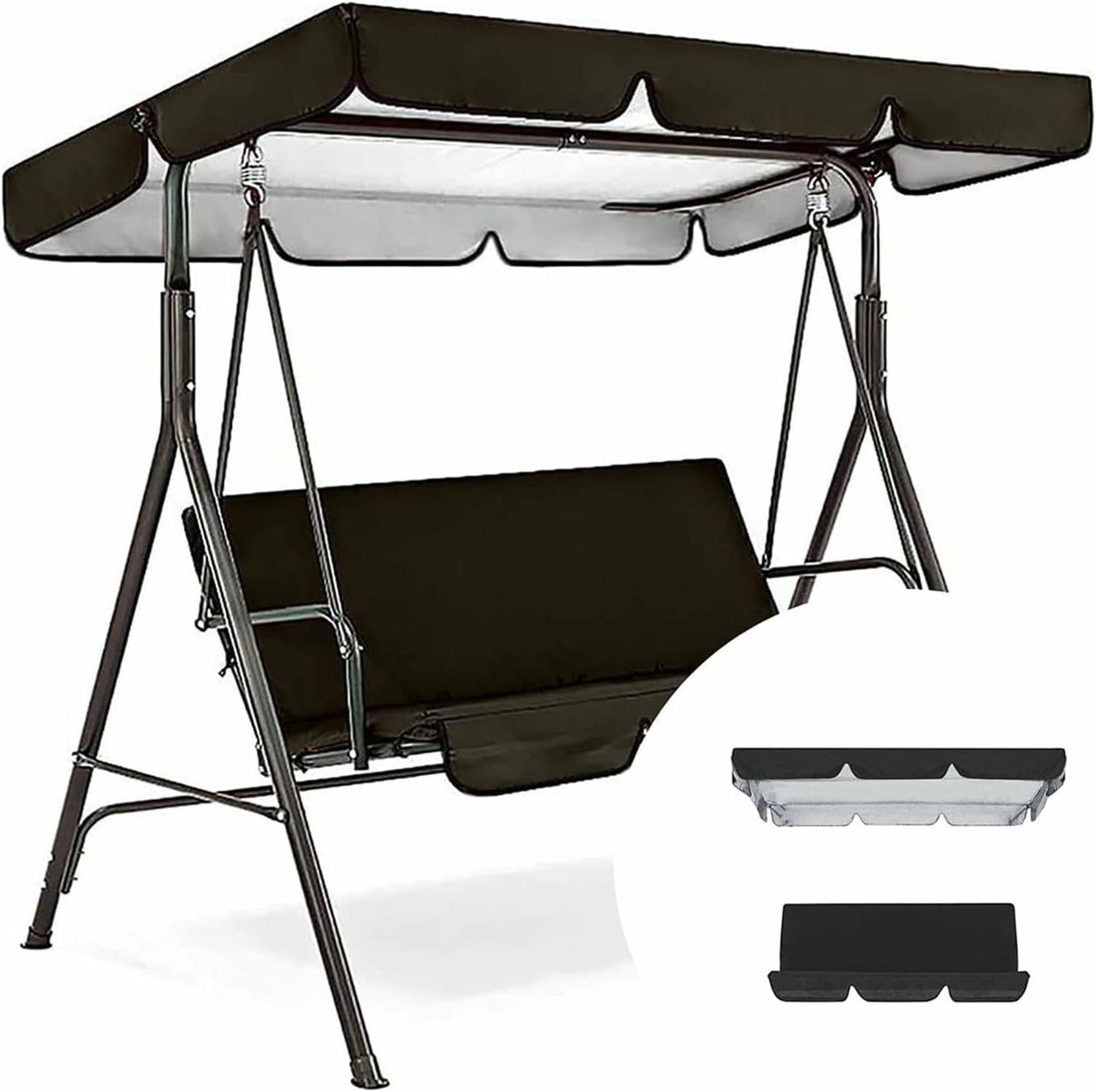 Cubierta superior de columpio y cojín impermeable para hamaca de patio