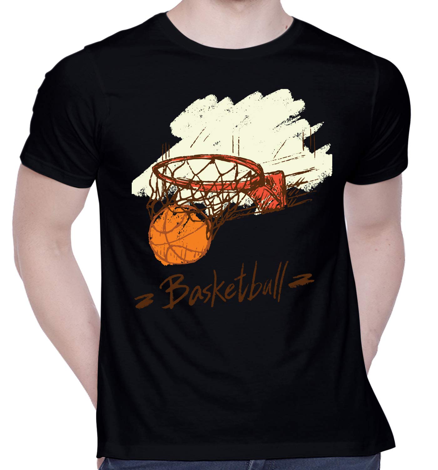 CreativiTGraphic Printed T-Shirt for Unisex Basketball Tshirt | Casual Half Sleeve Round Neck T-Shirt | 100% Cotton | D00714-92