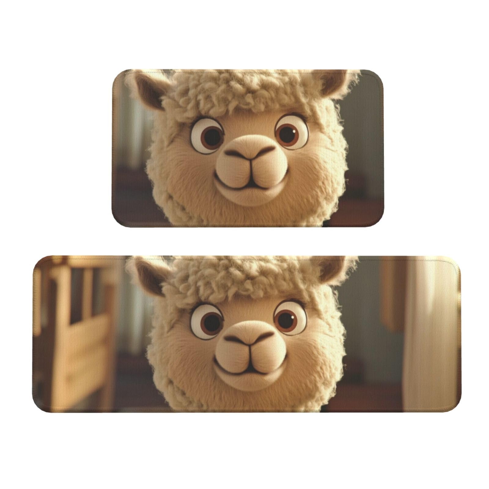 Tapetes de cocina de alpaca animados para dar alegría y comodidad a tu suelo mientras cocinas