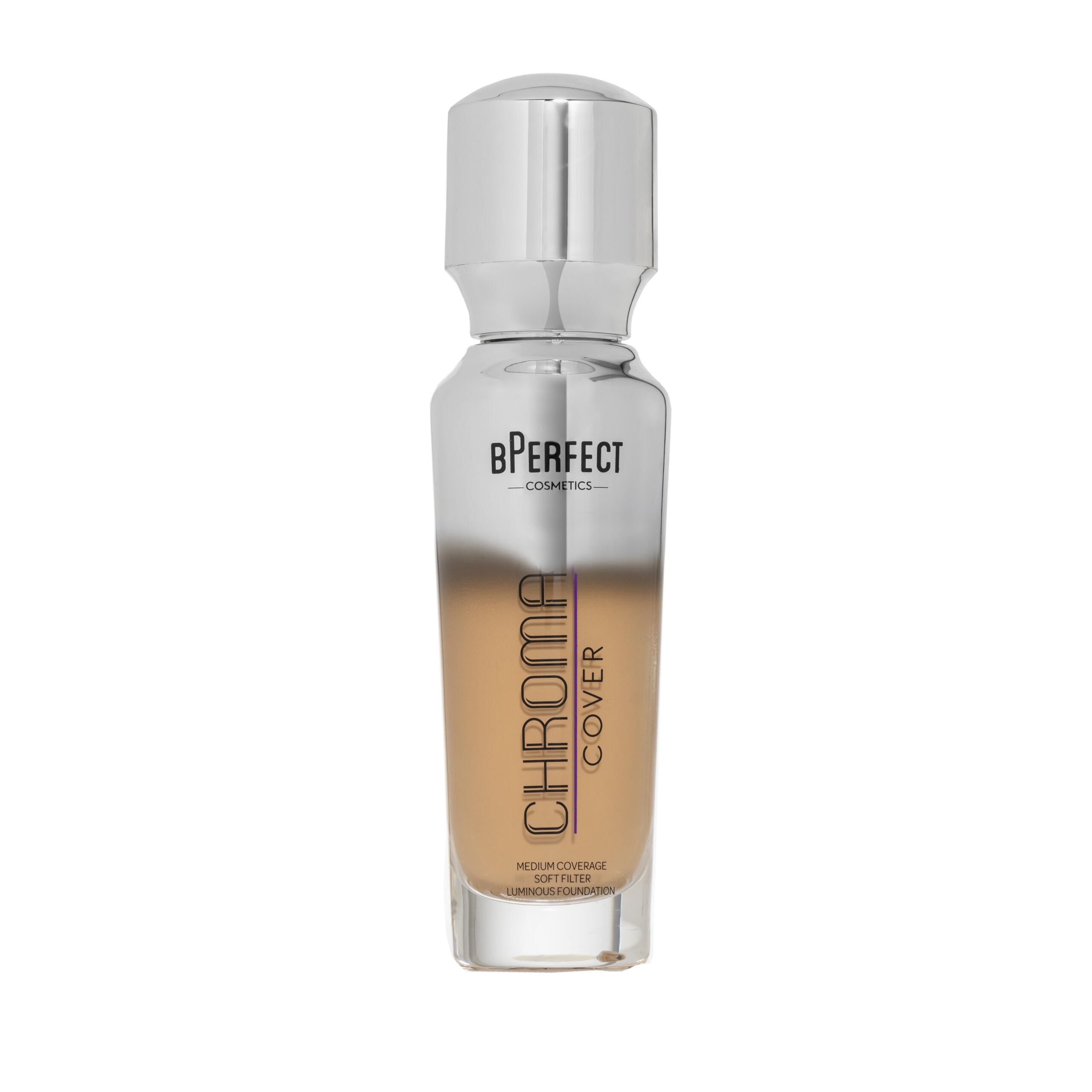 BPerfect Chroma Cover Luminous Foundation - Radiant Filter Finish, Buildable Coverage - Shade 21 - N6 Medium-Deep Neutral Golden Tan