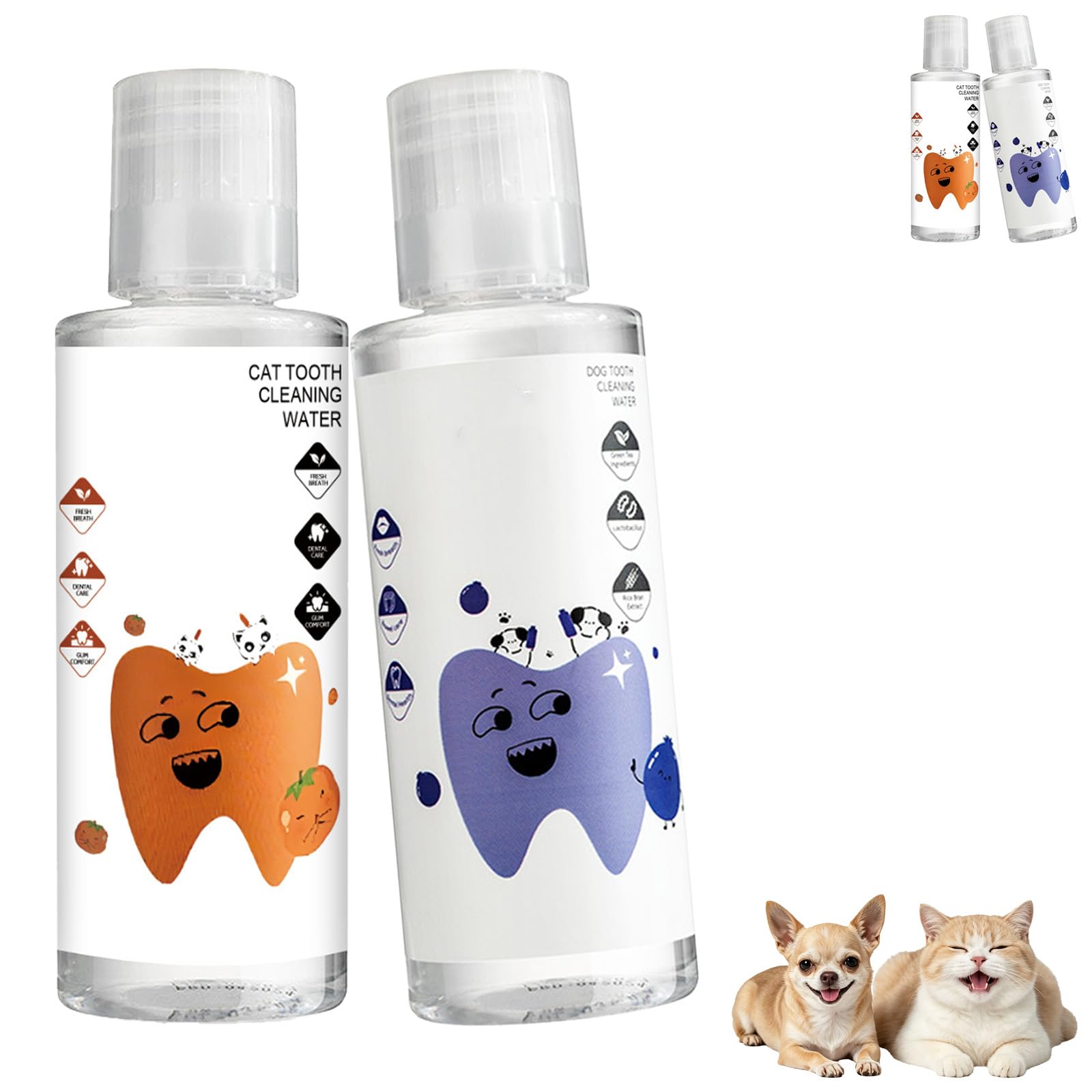 Protección Dental para Mascotas, para Perros y Gatos，combinación | Higiene Dental, para Perros y Gatos, Control de Aliento
