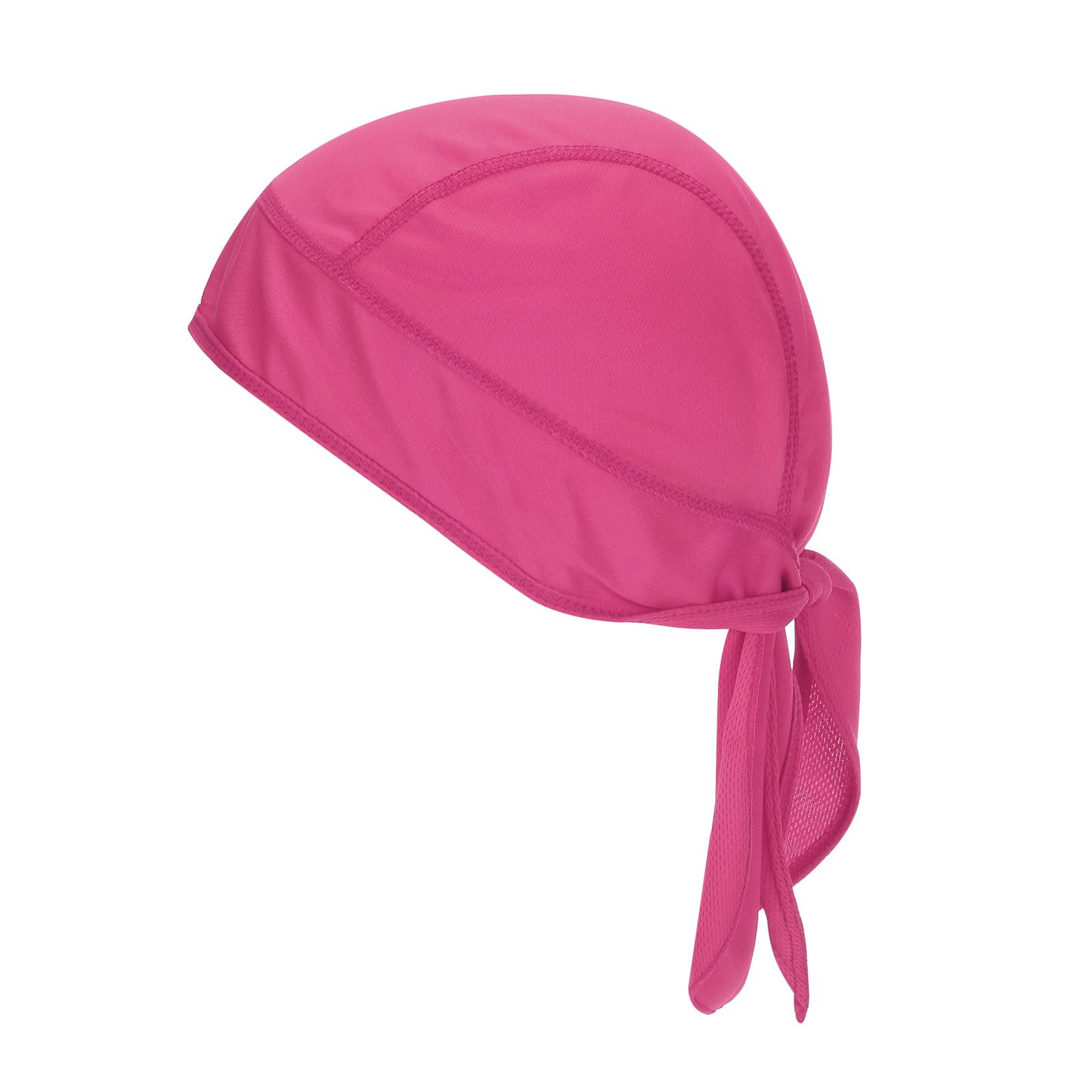 baitustore Sweat Wicking Cap, Skull Cap Football for Men Dew Rags Breathable Cooling Helmet Liner Bandana for Cycling Rose Red