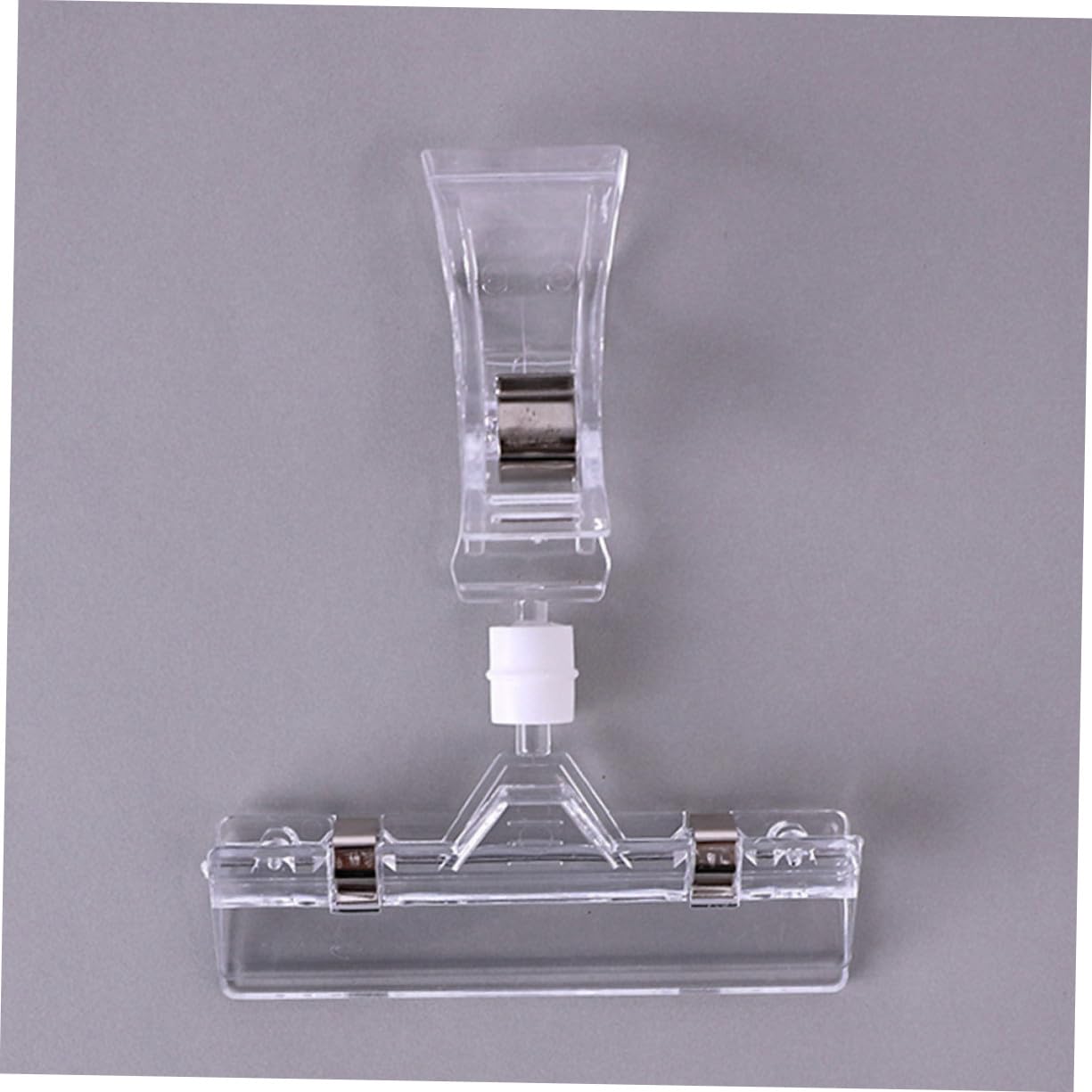 VALICLUD 30 pezzi Clip Porta Etichette Prezzi Trasparente Girevole da Supporto per Esposizione Cartellini in Plastica Resistente e Facile da Installare per Supermercati e Negozi