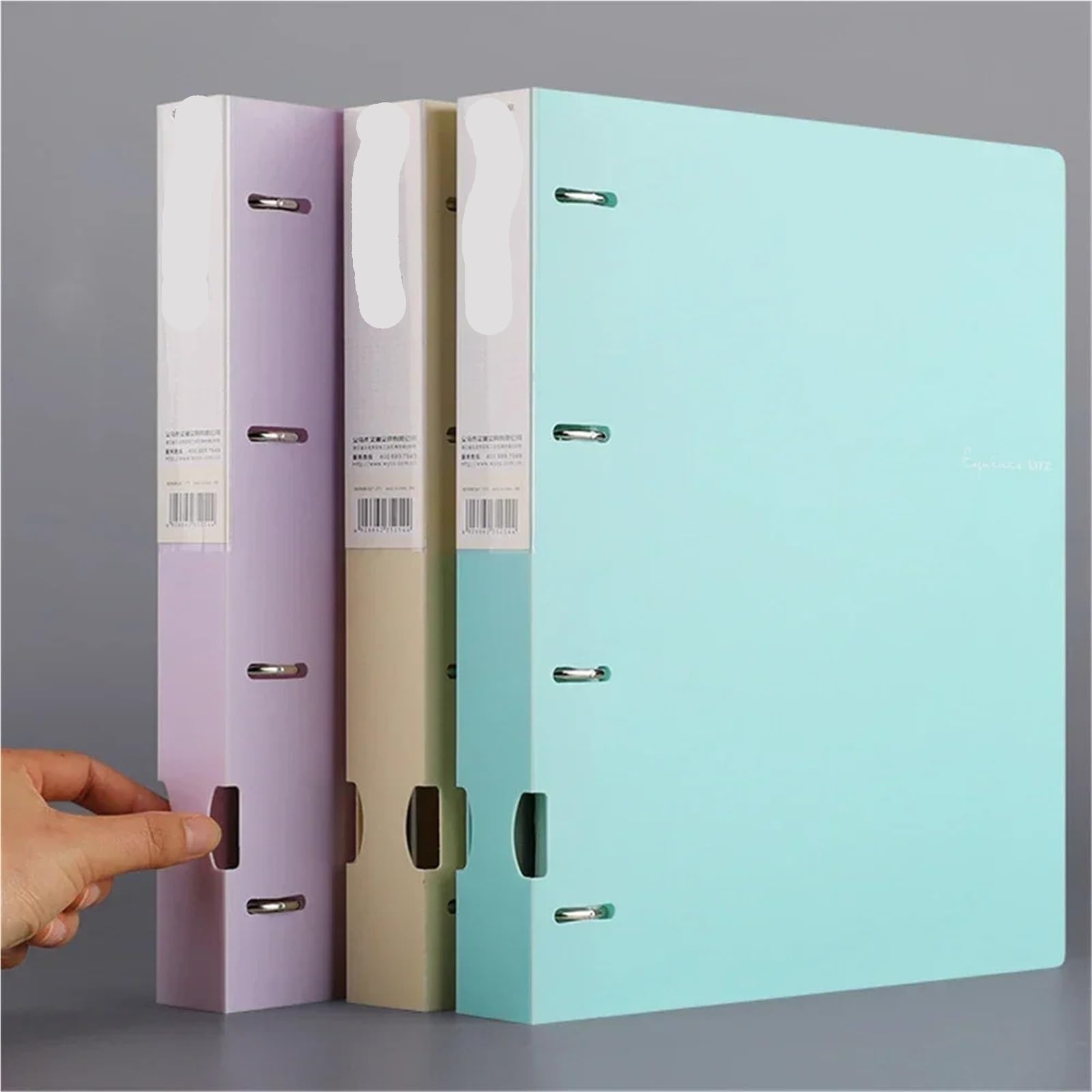 Cartella con raccoglitore a 4 fori for libri visualizzazione di file A4 ad anelli for documenti impermeabile for ufficio e scuola Per Ufficio, Casa e Scuola(PURPLE)