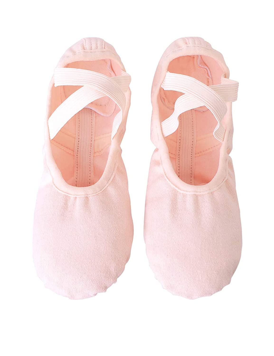 Ballet Shoes,Canvas Ballet Slippers,Elastic Upper Ballet Dance/Yoga Shoes for Girls/Toddlers/Kids/Women Ballet Pink, 32 EU
