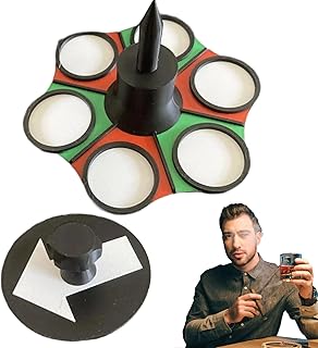 Trinkspiel Roulette Rad, lustige Party Roulette Aktivität, Weinglashalter Spinner Set, ideal für Freunde Versammlung, Firmenveranstaltung, Feiertagsfeier, Teambuilding