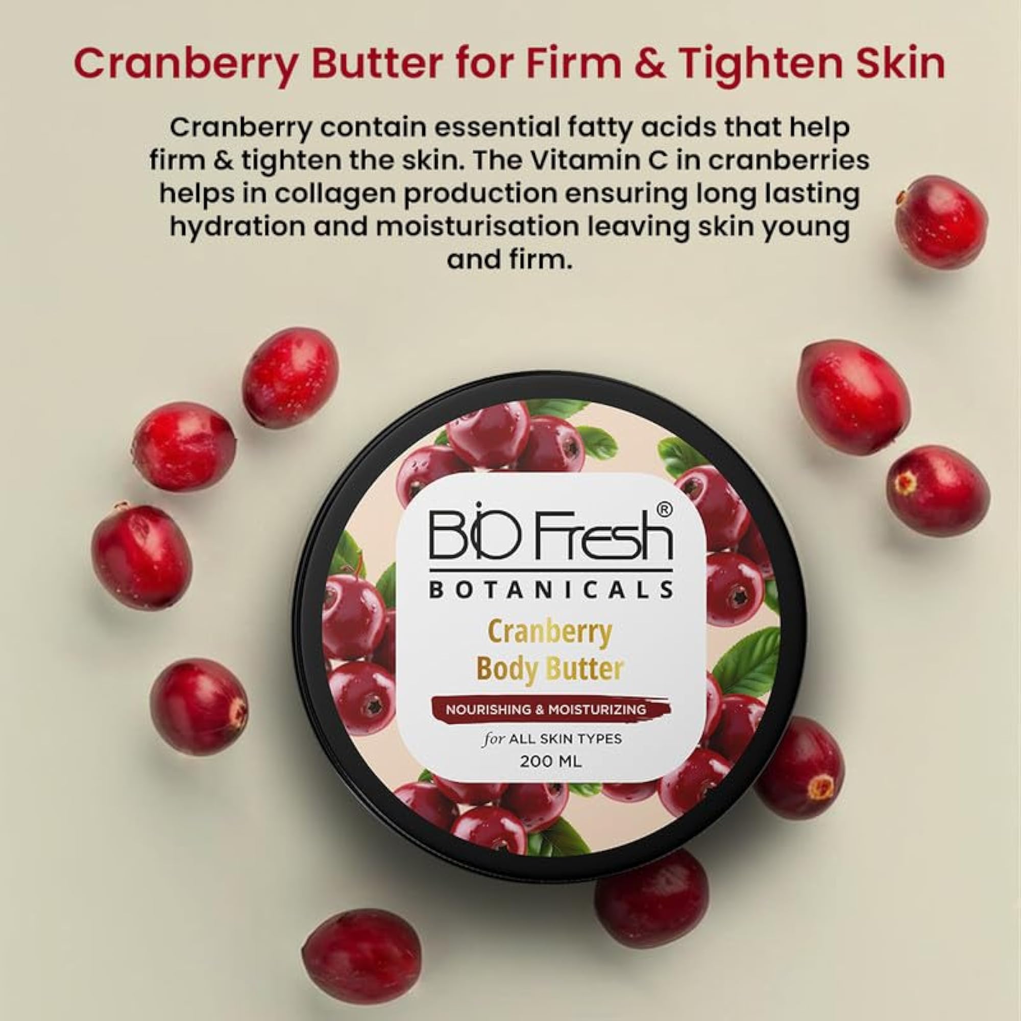 BIOFRESH BOTANICALS Cranberry Body Butter Set of 2, 200ml