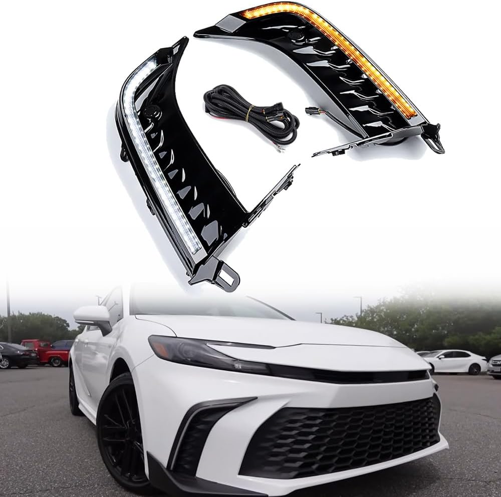Pair LED DRL with Sequential Turn Signal Compatible with Toyota Camry
