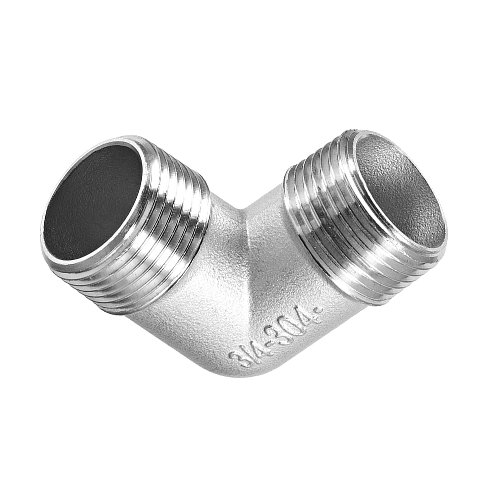 DTGN 3/4BSPT x 3/4BSPT(Male x Male) 90 Degree Pipe Fitting, Good for Water Pipe System, 304 Stainless Steel Elbow Fittings