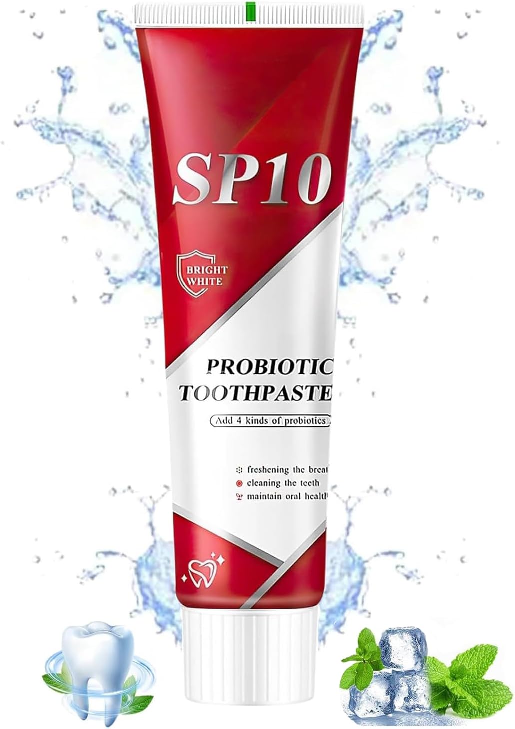 sp10 probiotic toothpaste, sp10,sp-10 toothpaste, pasta dental sp-10, mint fresh breath