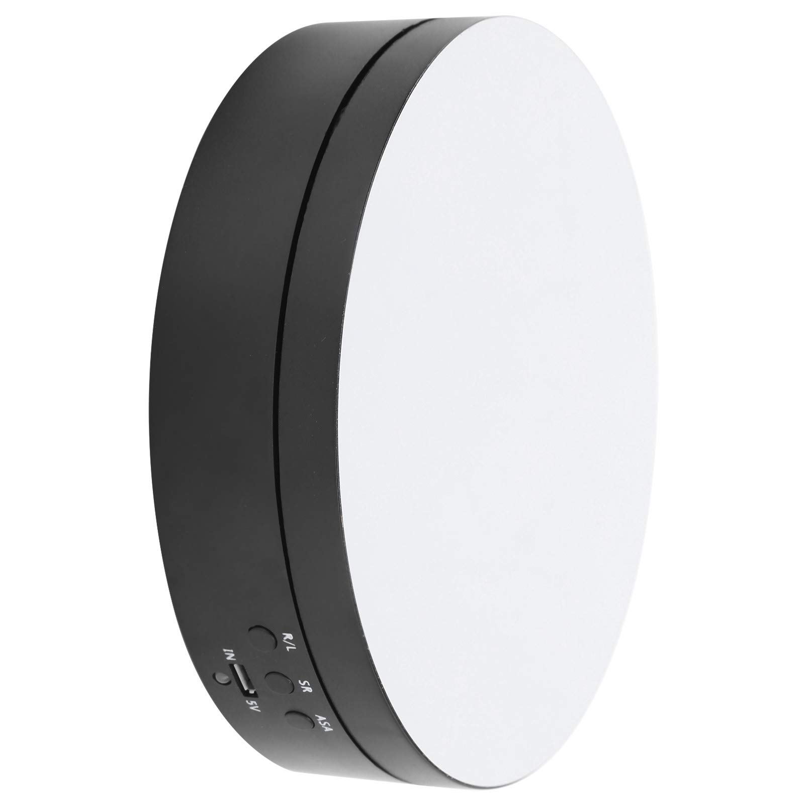 Présentoir rotatif électrique à 3 vitesses, plateau tournant avec surface miroir, rotation à 360 degrés pour bijoux, montres, cosmétiques, chargement USB et batterie (noir)